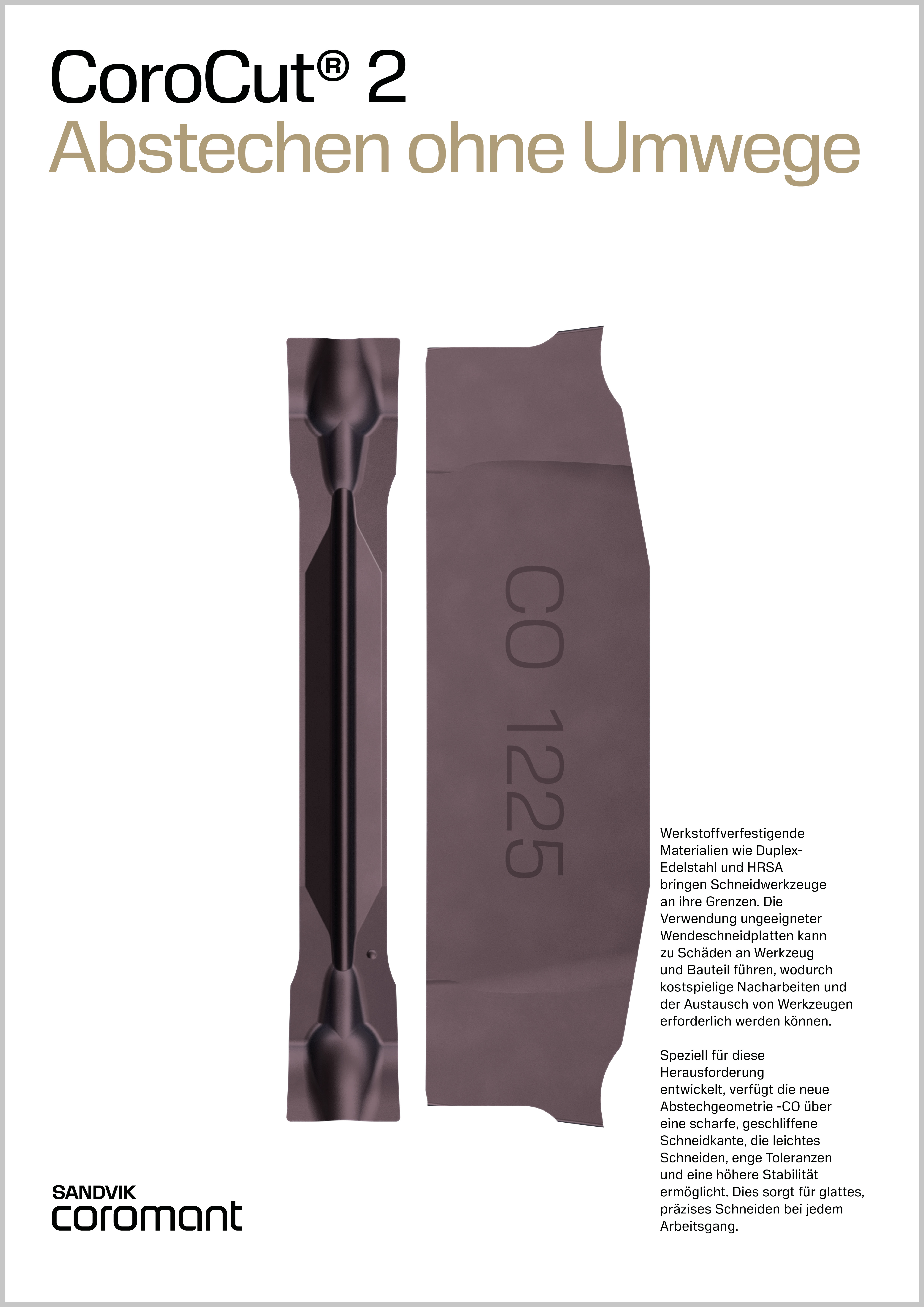 SANDVIK Coromant CoroCut® 2 CO